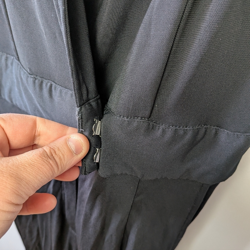 GANNI Marilyn Black Romper Sleeveless Size XS elegant Formal V Neck Feminine - Picture 5 of 16